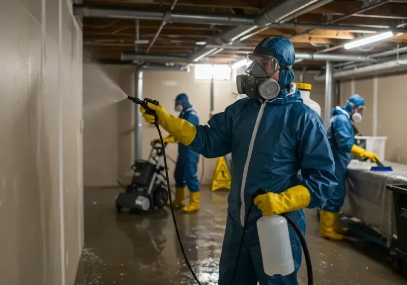 Basement Sanitization and Antimicrobial Treatment process in Mount Holly, NC